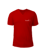 V Yaka T-Shirt Kırmızı